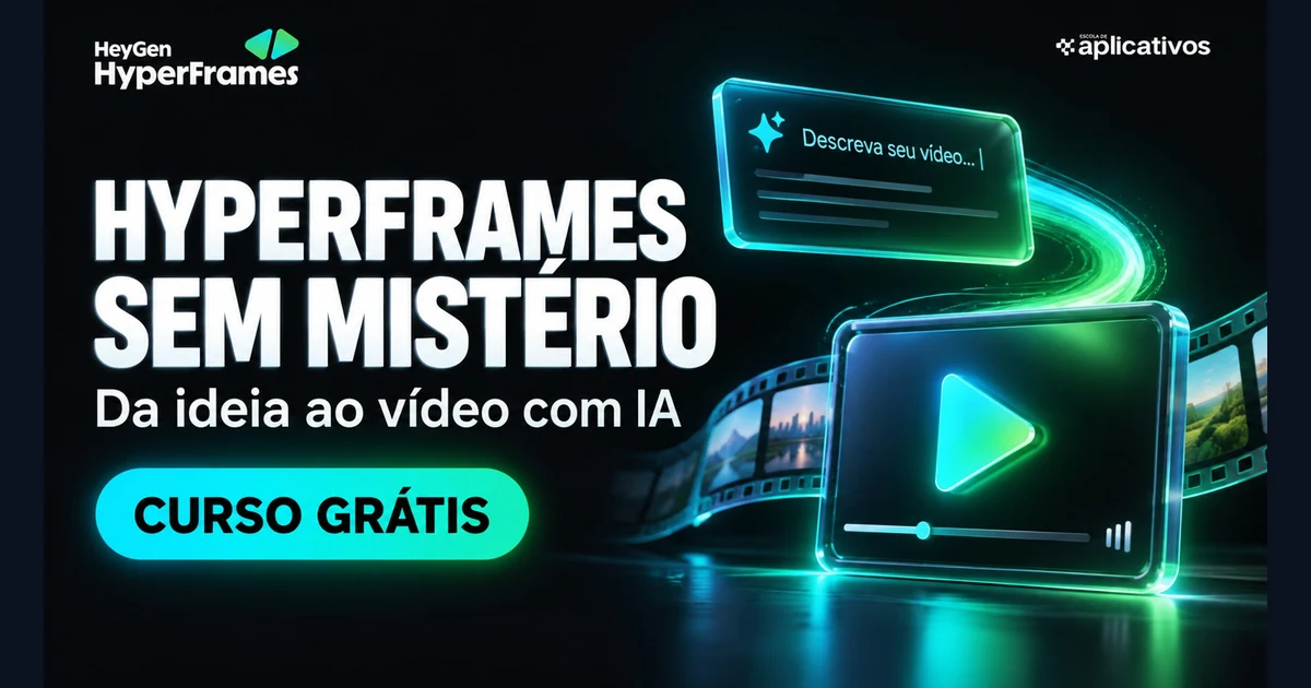Curso grátis de HyperFrames: vídeos com IA, Codex e motion graphics